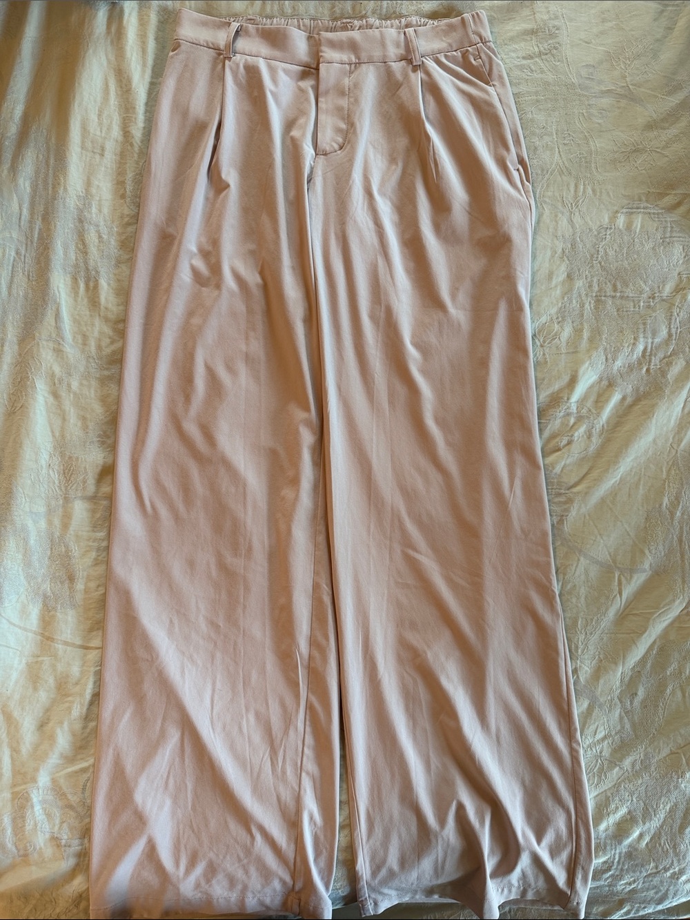 Vuori Women’s Light Pink Wide Leg Pants High Rise Trouser size S